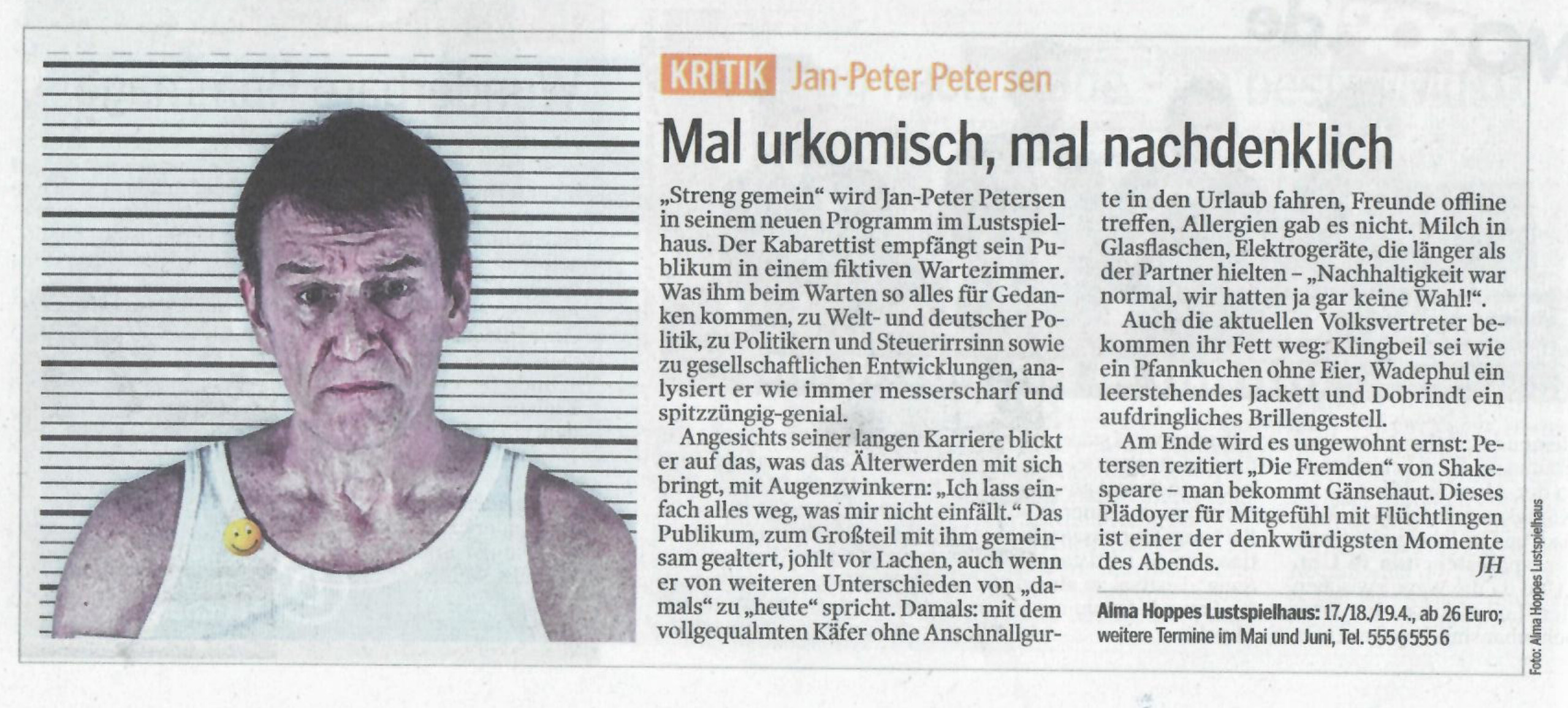 Mopo Kritik Jan-Peter Petersen Streng Gemein